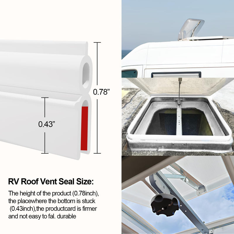 RV Roof Vent Seal 59",RV Seal Replacement for RV Vent Covers for roof Replacement Gasket 59 Inch