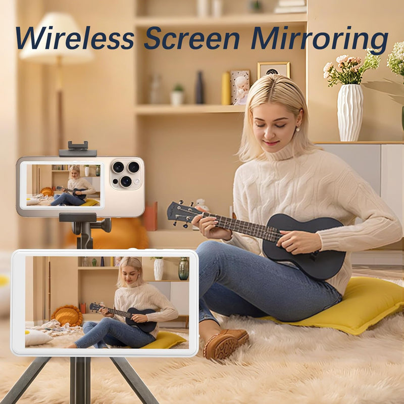 Wireless Magnetic Selfie Monitor Screen for iPhone 16 & older & Android | Bluetooth Remote Control; 1800mAh; Up to 3 Hours Runtime (Not for Google Pixel)
