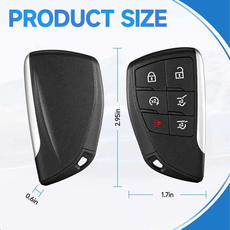 2 Pcs Smart Key Fob Replacement Remote fits for GMC Yukon/Yukon XY 2021 2022 2023 2024 2025 Chevy Suburban Tahoe 2021-2025 Smart Car Keyless Entry Remote YG0G21TB2 433Mhz 13548434 13541567