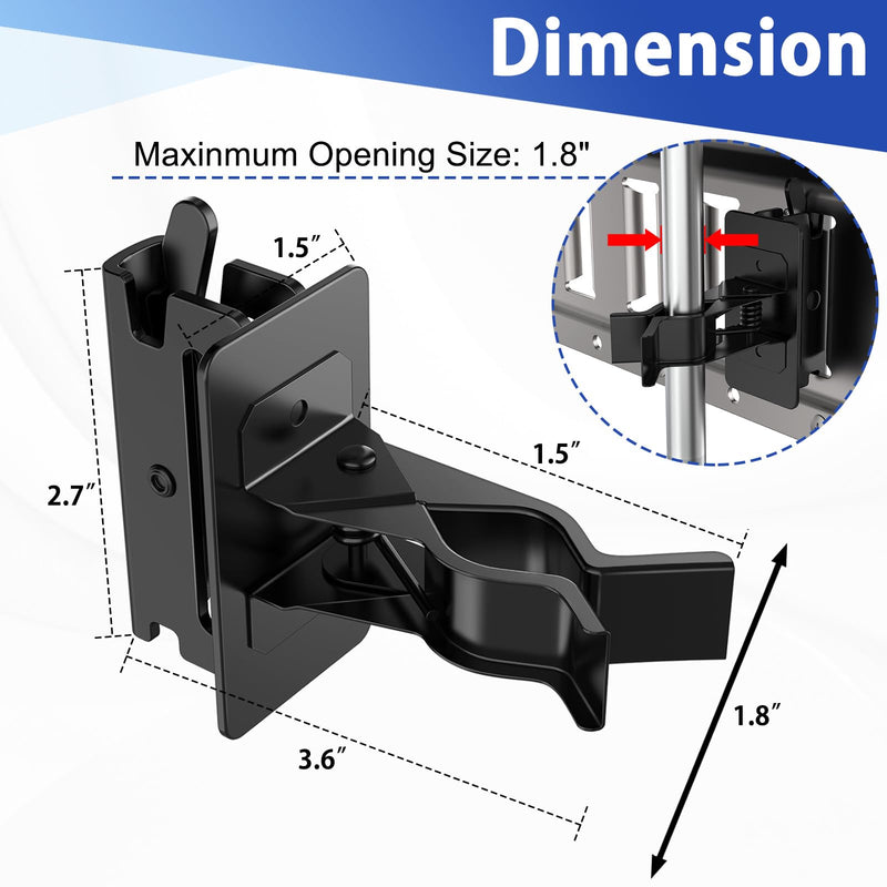 6pcs E-Track Tool Holders Tool Stabilizer for E-Track Enclosed Trailer Keep Rakes, Shovels, Broom E Track Tool Holder Hanger for E-Track Accessories Enclosed Trailer Accessories Black 6pcs E-Track Tool for Black