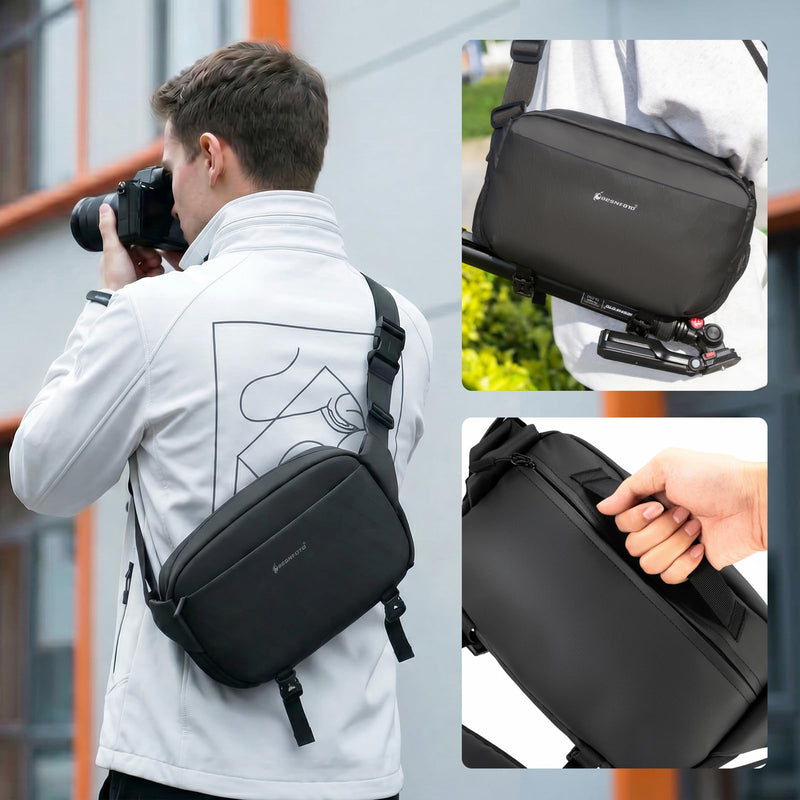 Everyday Crossbody Bag Camera Sling Bag | Multifuction Photography Shoulder Case, DSLR SLR Mirrorless Cameras Black
