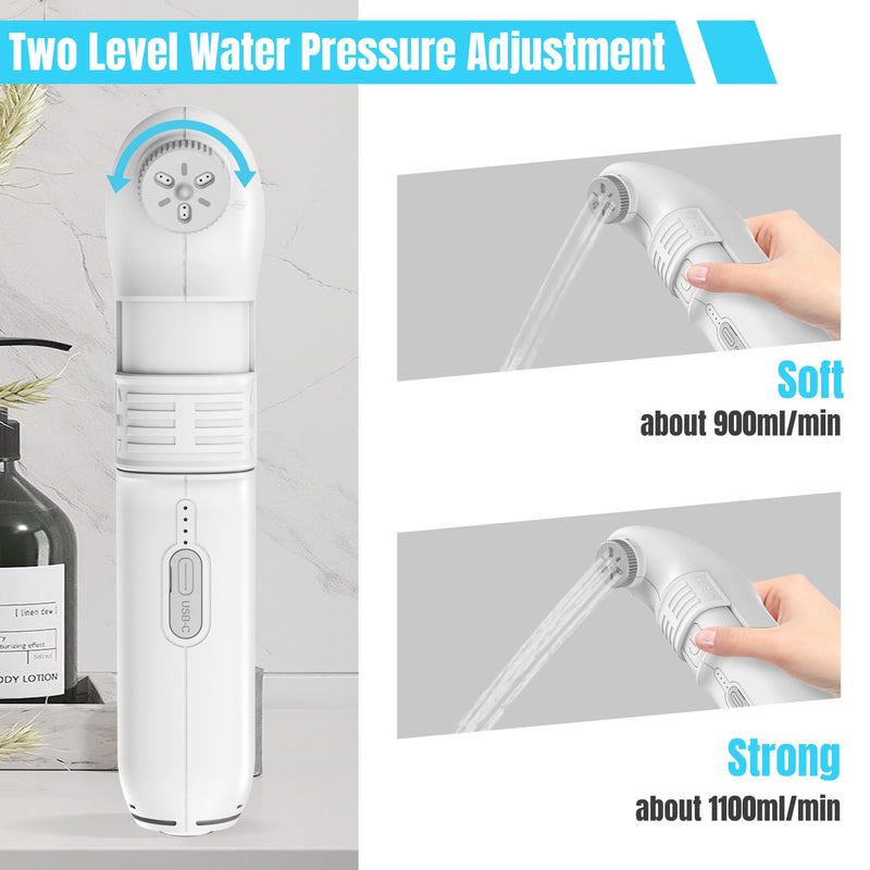 Teabelle Portable High Pressure Electric Bidet with 2.5L Water Bottle, USB-C Rechargeable Travel Bidet, Waterproof Handheld Sprayer for Personal Hygiene & Baby Care
