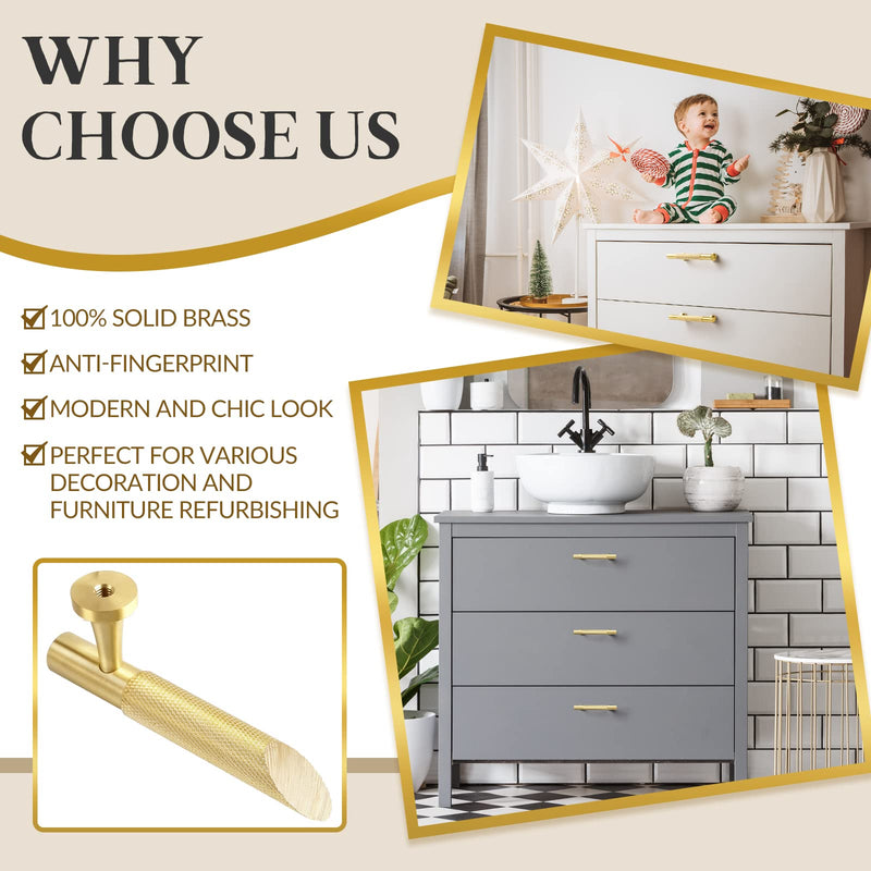 RZDEAL 5Pcs 3-3/4 Inch Solid Brass Cabinet Pulls Kitchen Cupboard Handles Modern Drawer Pulls Bathroom Cabinet Pulls Wardrobe Door Handles (Hole Centers:3-3/4"(96mm), Gold) 5 Pcs Wide Base Pulls