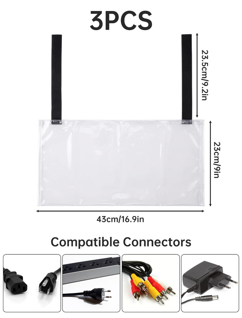 Tomorotec Outdoor Extension Cord Cover Waterproof Heavy Duty PVC for RV | Transparent PVC Shows Joints Instantly, Tool-Free Roll-Up Buckle Shields Generator And Holiday Light Plugs