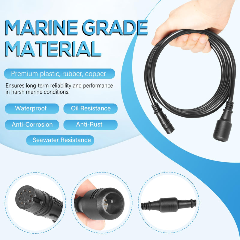 Bonbo 000-14414-001 Extension Cable 10' for Lowrance TripleShot/SplitShot Transducer for Lowrance HOOK2 Series Fishfinder (10FT)