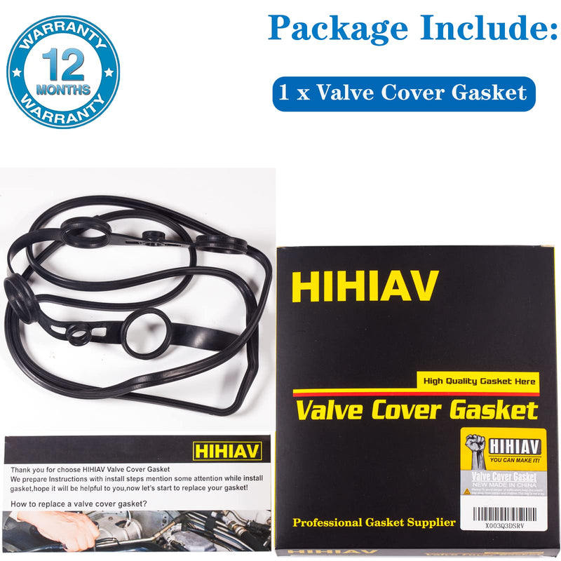 VS50530R for Scion TC XB Valve Cover Gasket Seal 2.4L Toyota Camry Corolla Highlander Matrix Rav4 Pontiac Vibe 2.0 2.4L 2AZFE 112130H010 11213-0H010 2001 2002 2003 2004 2005 2006 2007 2008 2009-12
