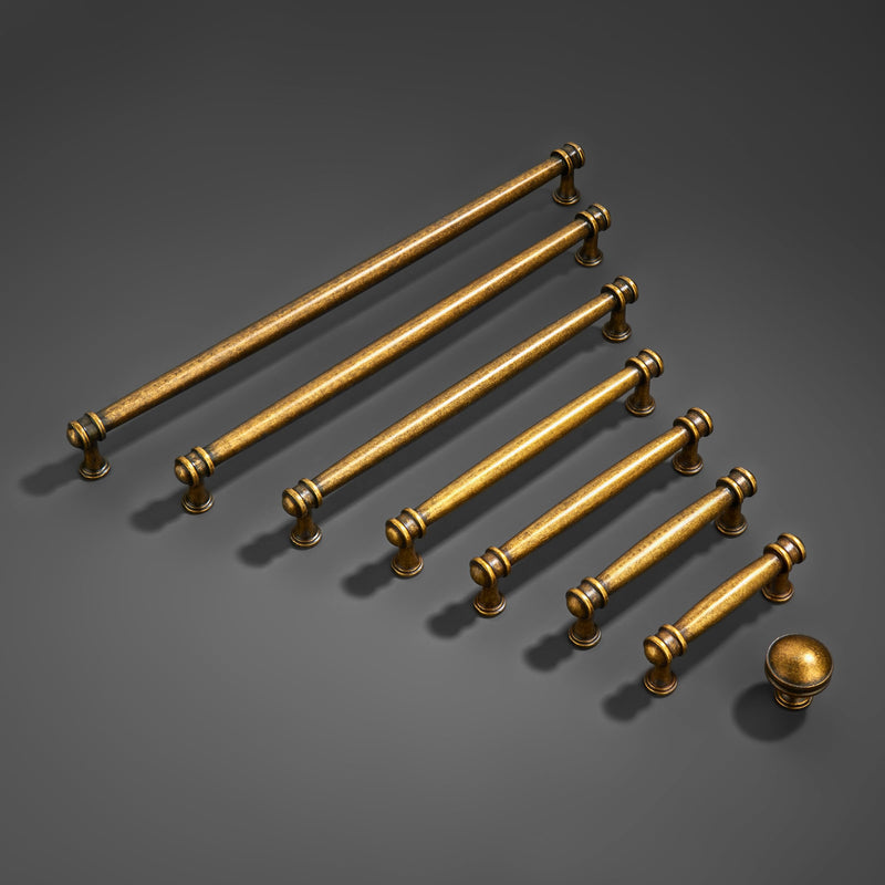 5 Pack 5 Inch(128mm) Vintage Antique Brass Cabinet Pulls Kitchen Cabinet Hardware for Cupboard Drawer Handles Dresser Pulls 5 Pack