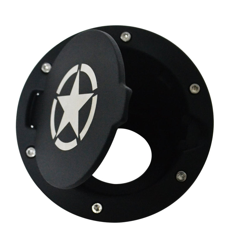Hooke Road Wrangler JK Gas Cap Cover Fuel Filler Door Compatible with Jeep Wrangler JK & Unlimited 2007-2018