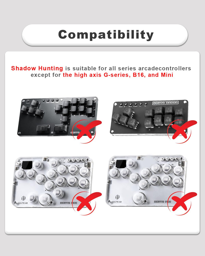 Kailh Shadow Hunting Switch Customized Low Profile Switches for Cosmoxgaming All-Button Leverless Controller & Mechanical Keyboard (20 PCS) (Shodow Hunting Switch)
