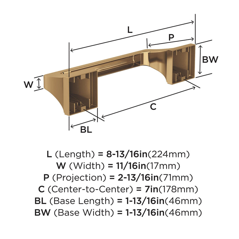 Amerock BH36021CZ | Champagne Bronze Pivoting Double Post Toilet Paper Holder | 7 inch (178 mm) Center to Center | Mulholland | Bath Tissue Holder | Bathroom Hardware | Bath Accessories