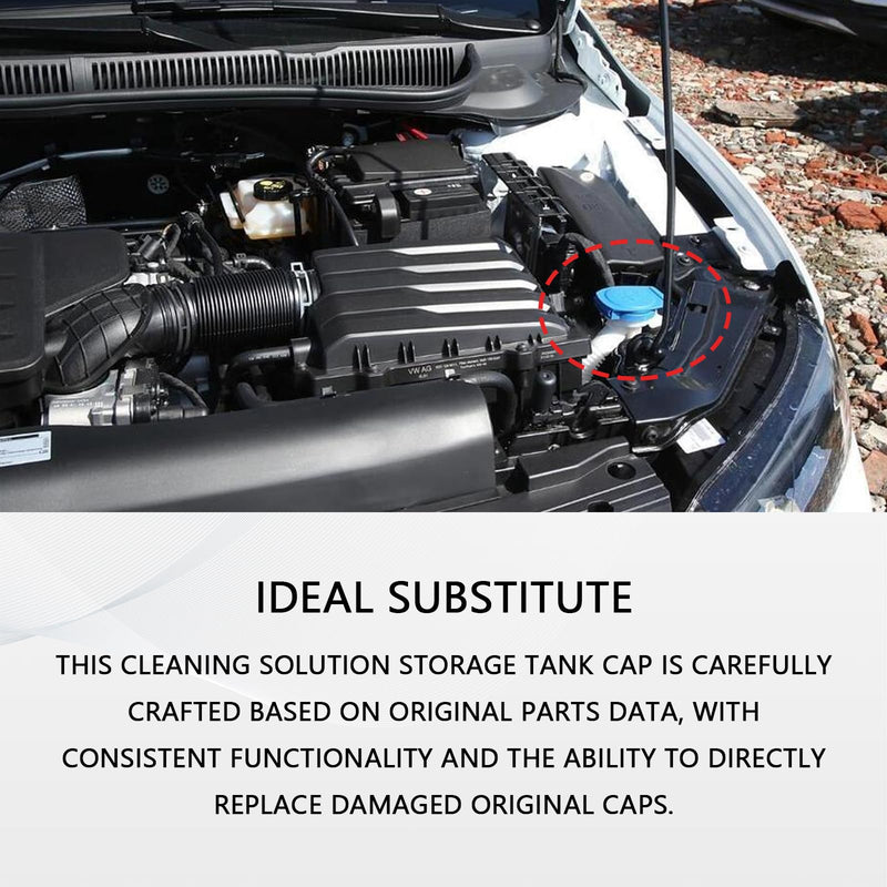 Windshield Washer Reservoir Caps, Tank Bottle Cap Cover Replacement, 3Q0955455 Wiper Fluid Cap, Car Accessories Windshield Washer Compatible with Audi, VW, Porsche Cayenne 2003-2018 (1PCS) 1PCS