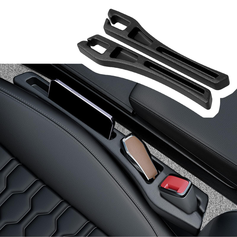 2PCS Car Seat Gap Filler Organizer,2 in 1 Car Gap Filler with Fill and Storage Function for Storing Phones Keys Cards,Universal Multifunctional No Drop Seat Guard for Cars
