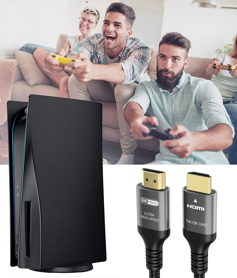 Ubluker 10K 8K 4K HDMI Cable 48Gbps 20 FT, Certified Ultra High Speed HDMI® Cable 4K 240Hz 144Hz 120Hz 8K60Hz 0.01ms HDR10+ eARC HDCP2.3 Netflix Roku TV PC Monitor Projector PS5 Xbox 20 feet