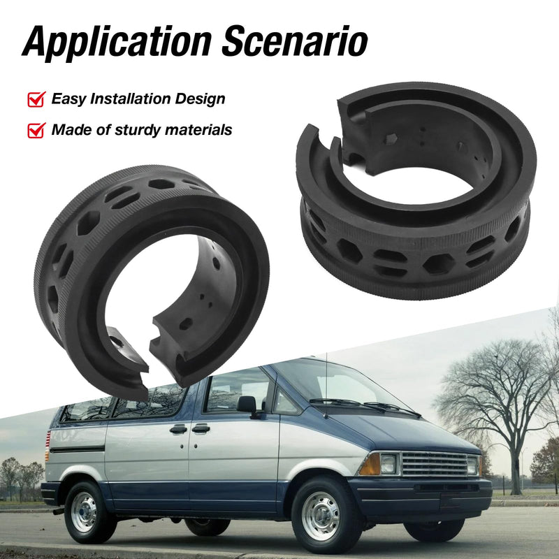 2 Pcs Black Shock Absorber D Type, Shock Absorber Spring Rubber Universal Coil Spring Booster, Coil Spring Booster Cushion Car Bumper Buffer Power Cushion