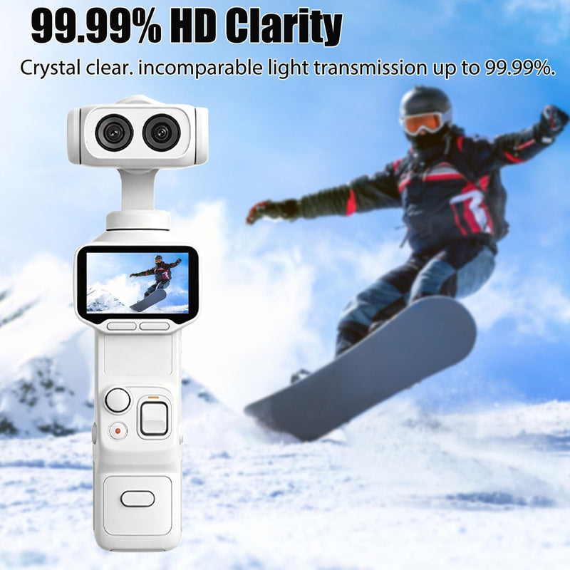 PCTC 2+2 Pack Screen Protector for Insta 360 Luna Ultra | 9H Hardness Tempered Glass Flim for Insta 360 Luna Ultra, Anti-Scratch, Bubble Free, HD Clarity