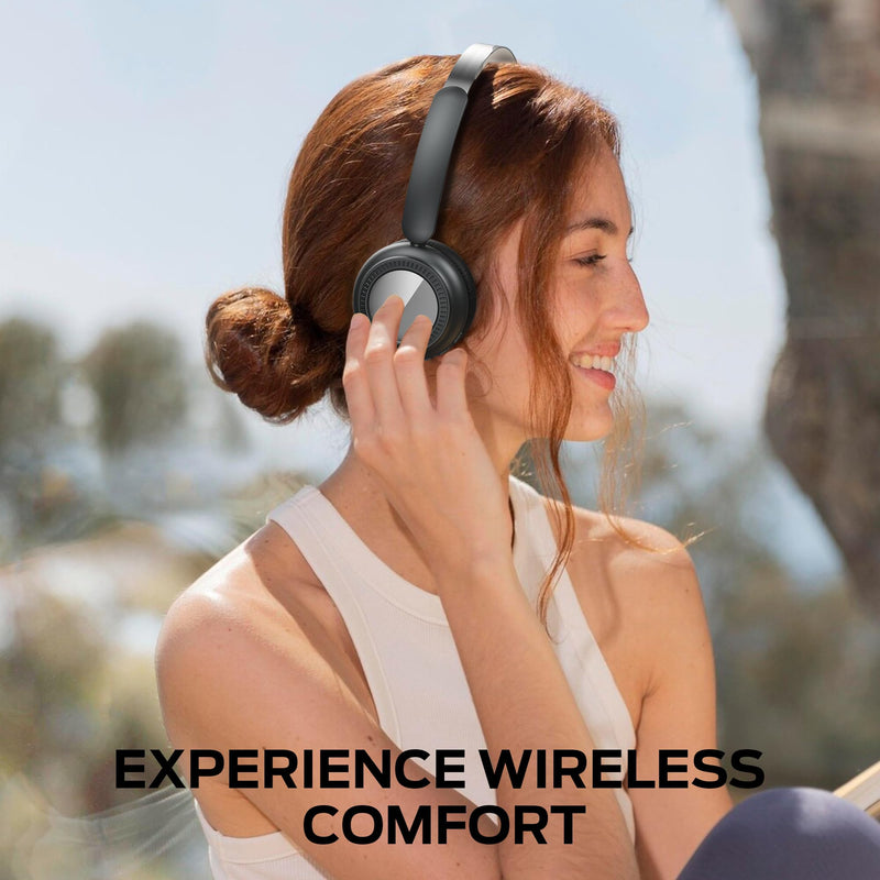 Oraolo N-Tune MINI 01 Wireless On-Ear Headphones, Bluetooth 6.0 Wireless Audio Gear, 50-Hour Continuous Playback, Ergonomic & Lightweight Construction, Hands-Free Telephony (Black)