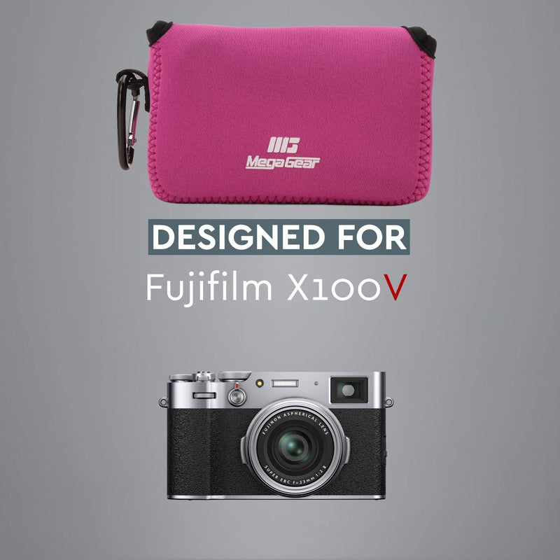 MegaGear Ultra Light Neoprene Camera Case compatible with Fujifilm X100V One Size Hot Pink
