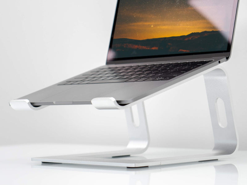 Elevate - Stand for MacBook or PC Laptop. Take It Apart and Take It Anywhere with You. Aluminum Built Keeps Laptop Cool with Plenty of Open Space for Air Flow