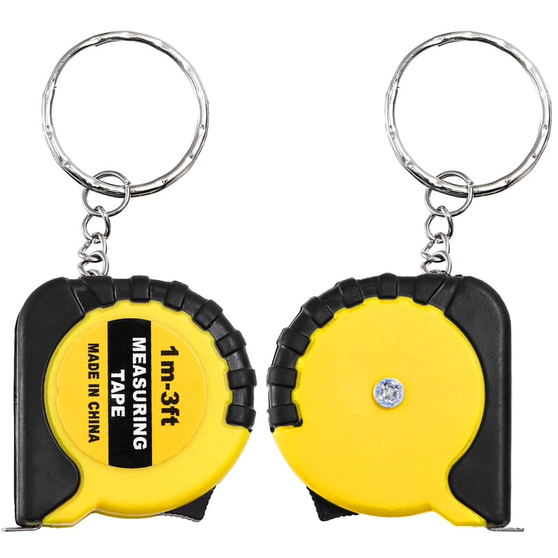 Cididu 50 Pack Mini Tape Measure Keychains, 3 Ft Small Tape Measure Inch Metric Scale, Measuring Tape Retractable with Stable Slide Lock, Pocket Soft Tape Measure for Party Favors Birthday Daily Use