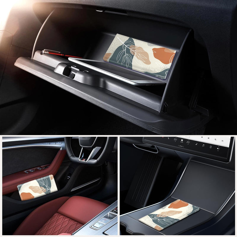 Car Registration and Insurance Holder，Colour Patterns Men Women Car License Document Registration and Insurance Card Holder Bohemian leaves