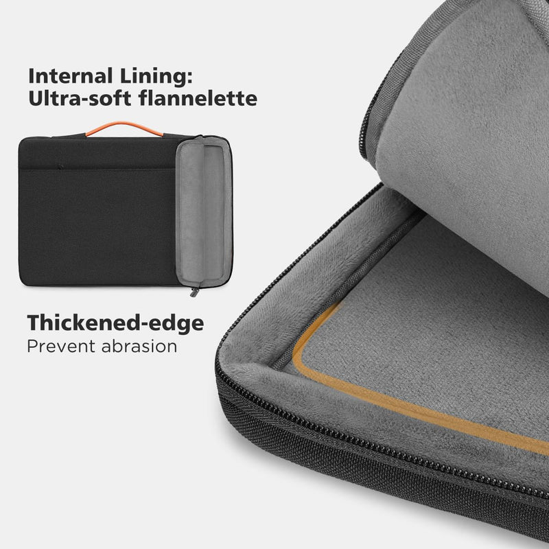 KIZUNA Laptop Sleeve Case 17 Inch Computer Carrying Bag for 17.3" Lenovo ThinkBook Plus/IdeaPad 3i Gen7/LG gram 17/ASUS Vivobook/ZenBook Pro/MSI 17/Dell XPS/HP Envy/Dell G7,Black Black