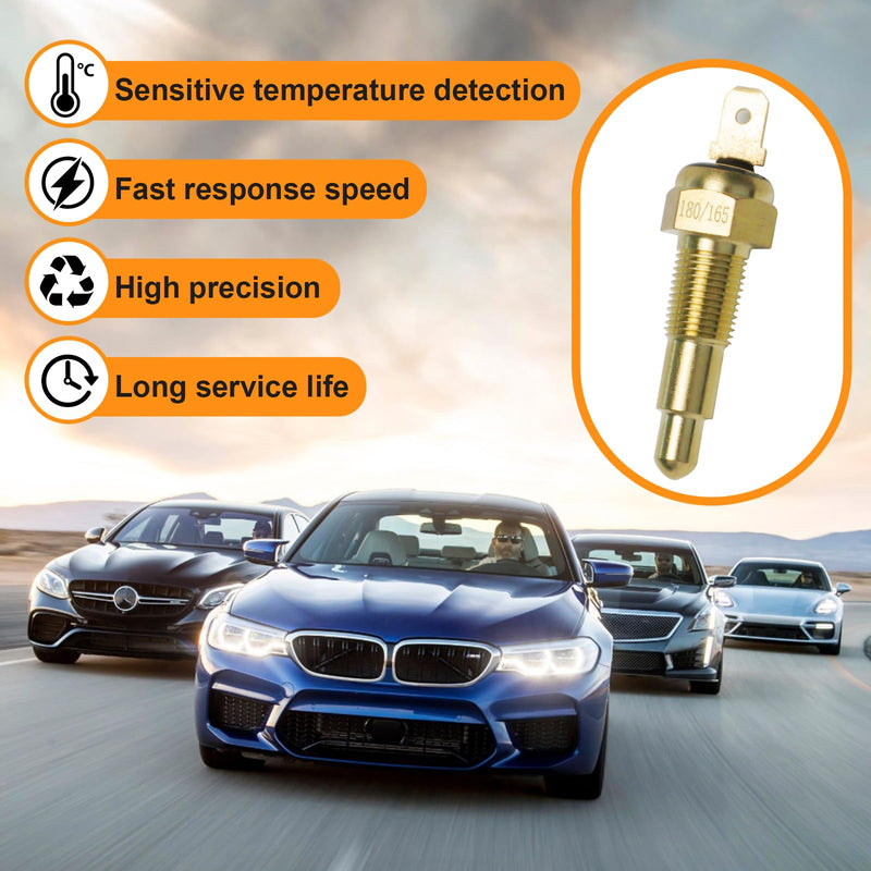 Generic Universal Engine Cooling Fan Temperature Sensor Switch (1/8 ""NPT, 180'F On -165'F Off) for Automotive Cars and Trucks