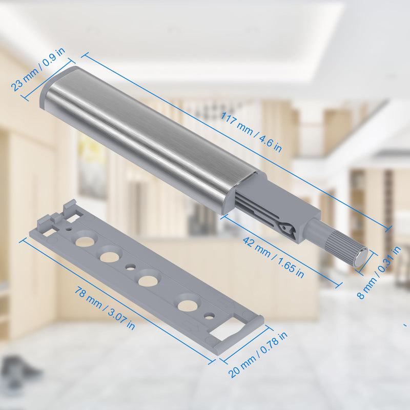 Jiayi Cabinet Latch Magnetic Push Catch 20 Pack Push to Open Cabinet Hardware Spring Release Push Touch Latch Heavy Duty Kitchen Door Push Release Latch for Drawer Closure Push Catch Press Out Latch