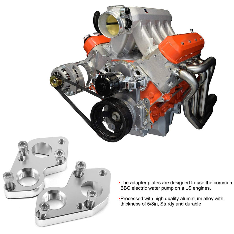 EVGATSAUTO Electric Adapter, Electric Adapter Plates Converts BBC Pump to LS Engine Replacement For LS Engines All Yearsc