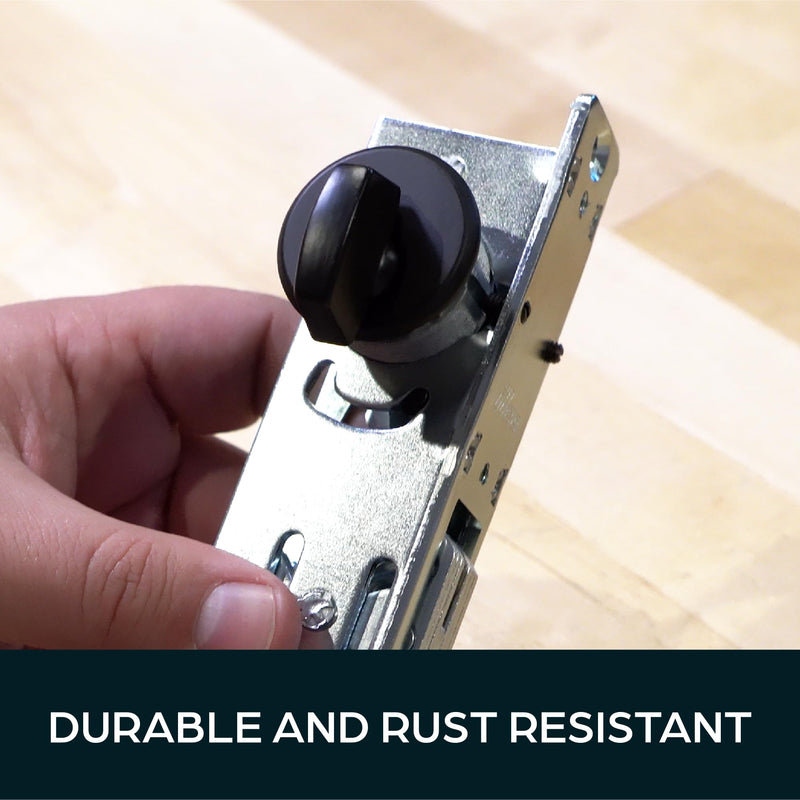 Summit DOORWARE Mortise Cylinder Hook Bolt with Keys | Adams Rite Style Door Lock Replacement Parts | Mortise Lock with Thumbturn Cylinder | Replacement for MS1850S-X5X Locks | Duronotic Finish 1-1/8" Backset