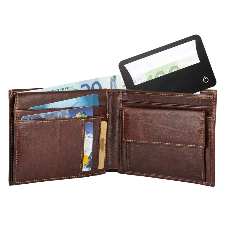 Frienda 20 Pcs Credit Card Magnifier Bundle Wallet Purse Magnifying Glass LED Illuminated Magnifier 3X Pocket Card (Black) Black