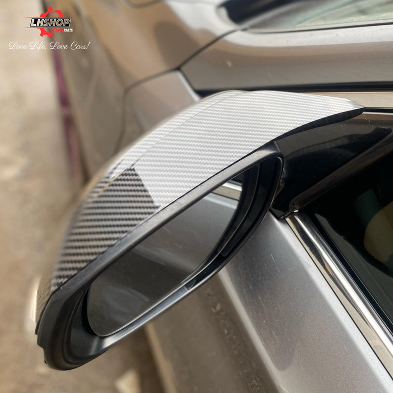 Carbon Fiber Side Mirror Caps for Infiniti Q50 Q60 Q70 QX30 QX50 Q50L Accessories, Passenger Driver Side View Mirror Cover Replacement Car Exterior Body Tuning Parts & Trim - 1Pair (Left-Right) Carbon Fiber Pattern