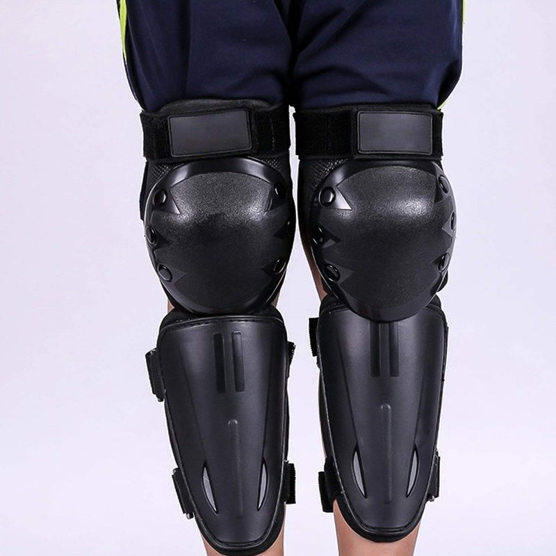 Webetop Kids Dirt Bike Knee and Elbow Pads Shin Guards Youths Kids Motocross Protective Gear Set 4pc (Black) black