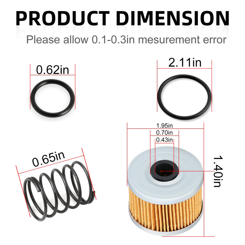 Oil Filter & Spring For Honda FourTrax 300 TRX300/FW TRX300EX TRX400EX Rancher 350 Foreman 400 450 500 520 Racher 420 Pioneer 500 520