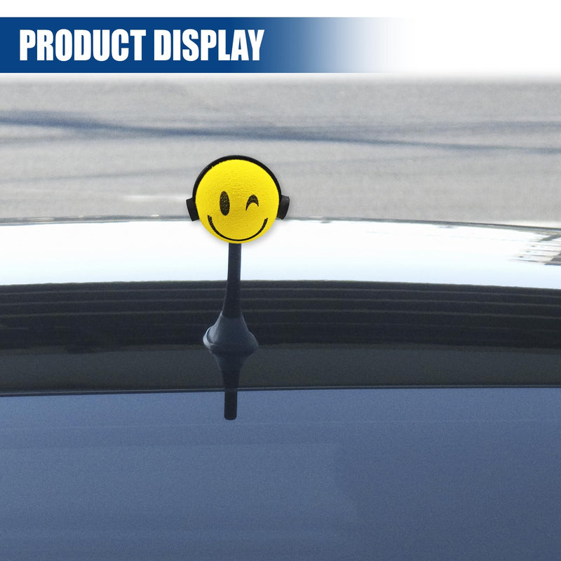 Earphone Boy Car Antenna Topper, Cute EVA Vehicle Antenna Foam Ball Decoration, Easy to Find Car in The Parking Area, Universal Funny Doll Auto Exterior Accessories for Truck SUV (Earphone) Earphone