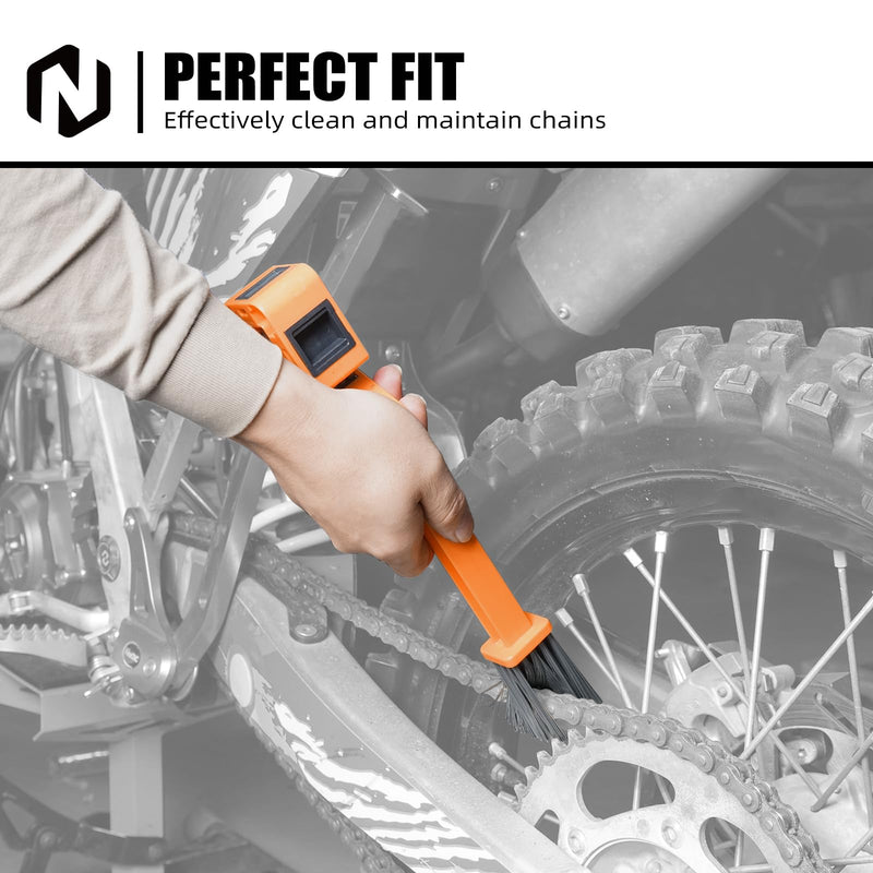 NICECNC Universal Chain Cleaning Brush Compatible with The Oil Dirt Chain & Sprocket of Steet, Sport, Off-Road Motorcycles, ATVs, Bicycles etc. Compatible with KTM Compatible with Yamaha See Fitment