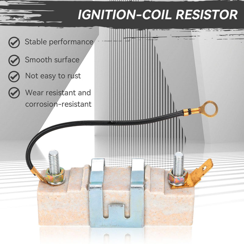 Ignition Coil Resistor, Metal Ceramic Ballast Resistor Wear Resistance Device Automotive Replacement Parts Accessories for 1.5 Ohm Classic Car Automobile Fuel Injection Resistor Units