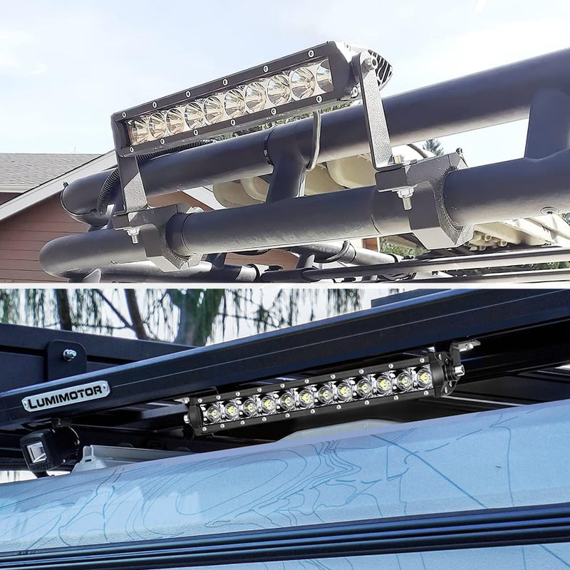 Light Bar Mounts Mounting Bracket, 4PCS Universal Side Mounted Brackets Kit for Single Row LED Light Bar for Truck ATV UTV - 2 Years Warranty 3MM