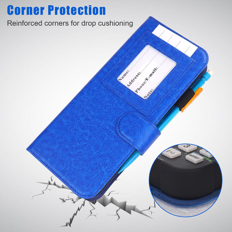 YouKnow PU Leather Protective Case for Texas Instruments TI-84 Plus CE Color Graphing Calculator with ID Card Slot (Only Case) (Blue) Blue