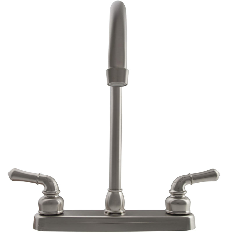 Dura Faucet DF-PK330HC-SN RV J-Spout Kitchen Sink Faucet (Brushed Satin Nickel) Brushed Satin Nickel