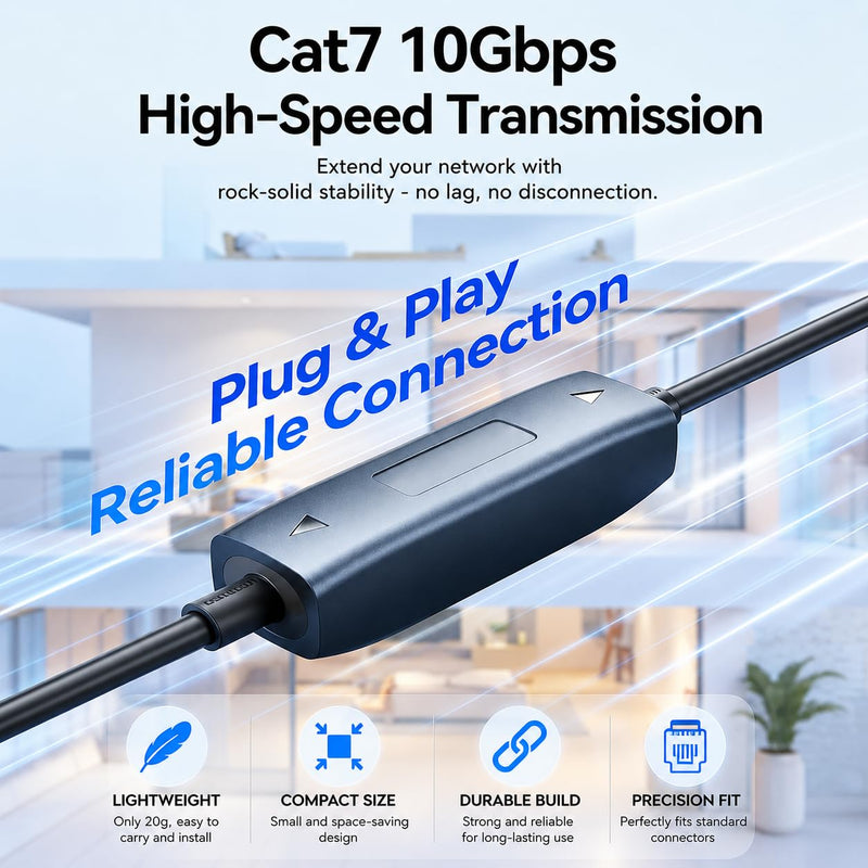 Starlink Cable Coupler for Starlink Gen 3/Mini | Waterproof IP68 RJ45 Extension Adapter Outdoor High Speed Ethernet Connector for Starlink Gen 3/Mini,Support Cat 7/6
