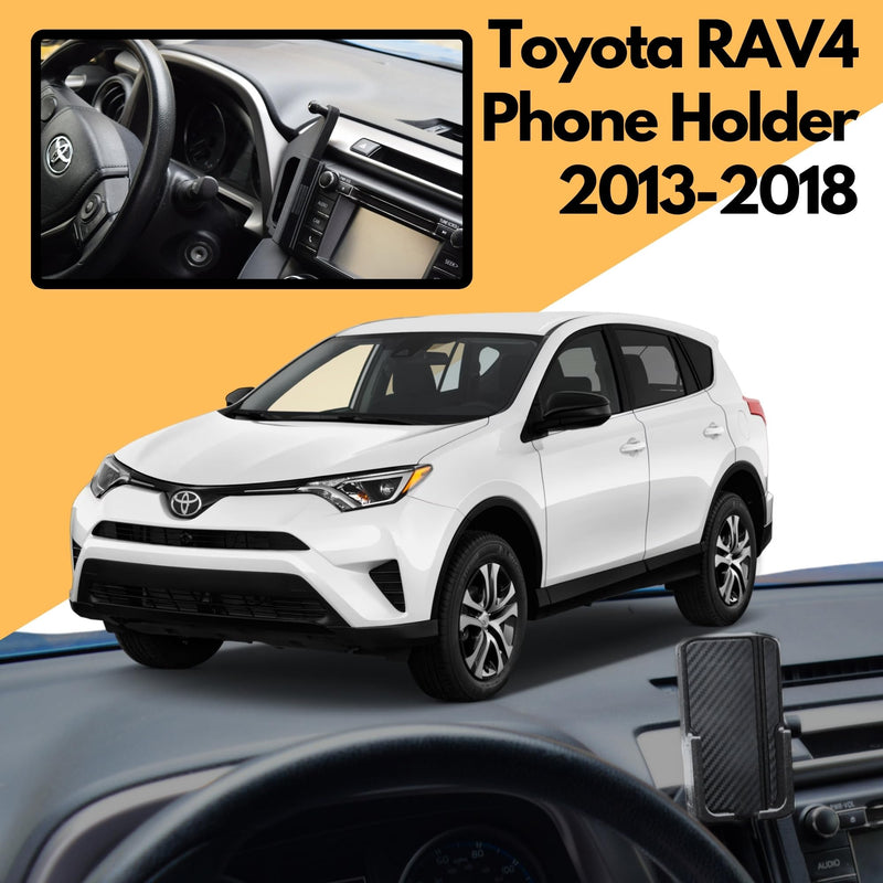 Dash Phone Holder for Toyota RAV4 (2013, 2014, 2015, 2016, 2017, 2018) - Custom Fit No-Drill Cradle Mount - Secure Dashboard Accessory for iPhone, Samsung, Pixel - Non-Blocking Vent Design