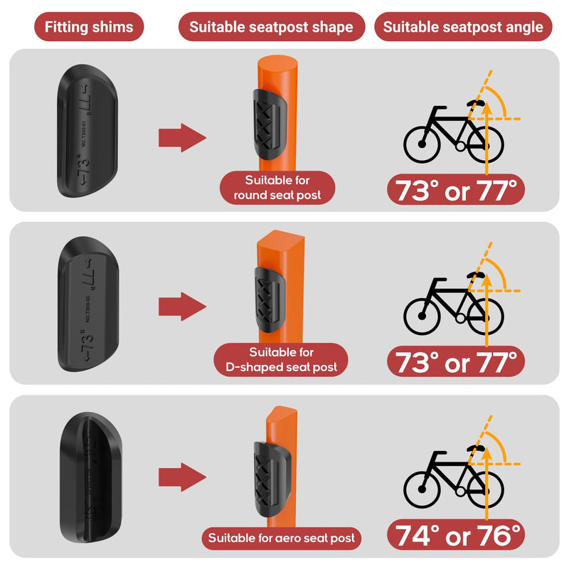 TUSITA D-Shaped, aero or Round Seat Post Mount Compatible with Wahoo TRACKR Radar - GPS System Accessories