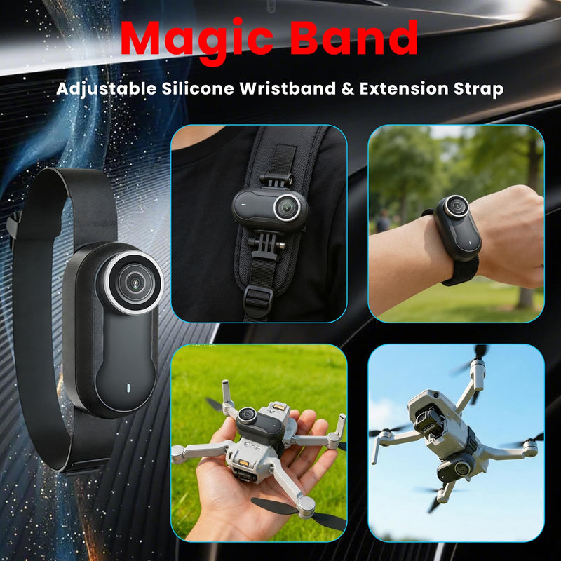 4K Mini Body Camera 64G Wearable Thumb Camera 360° Rotatable Magnetic Clip for Lecture Travel Pet Walking Outdoor Recording（Black） Black