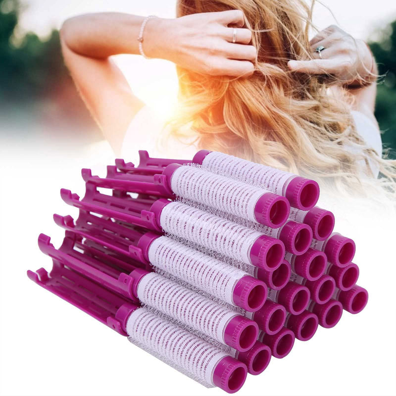 GLOGLOW Hair Perm Rods, No Damage Rollers with Plush Lock Design, for Professional Salon and Home Use, Perfect for Long and Short Hair Styling Tools (Purple) Purple