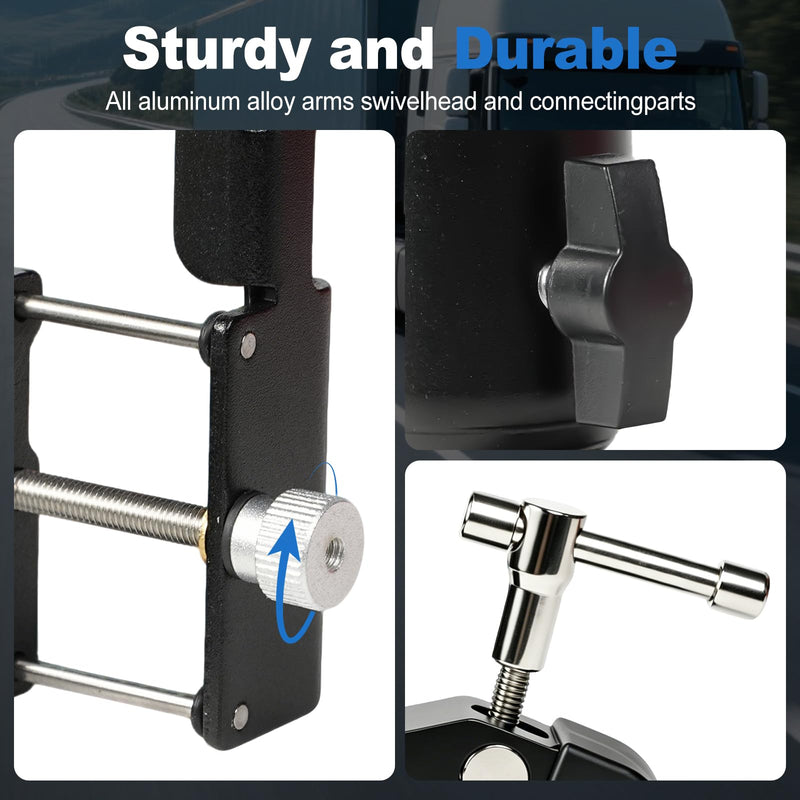 Car/Truck Phone Stand [Shockproof Metal Bracket] Universal Phone Holder, Suitable for Your Car, Truck, Pickup, Van, Excavator, Baby Stroller, Bicycle, Wheelchair