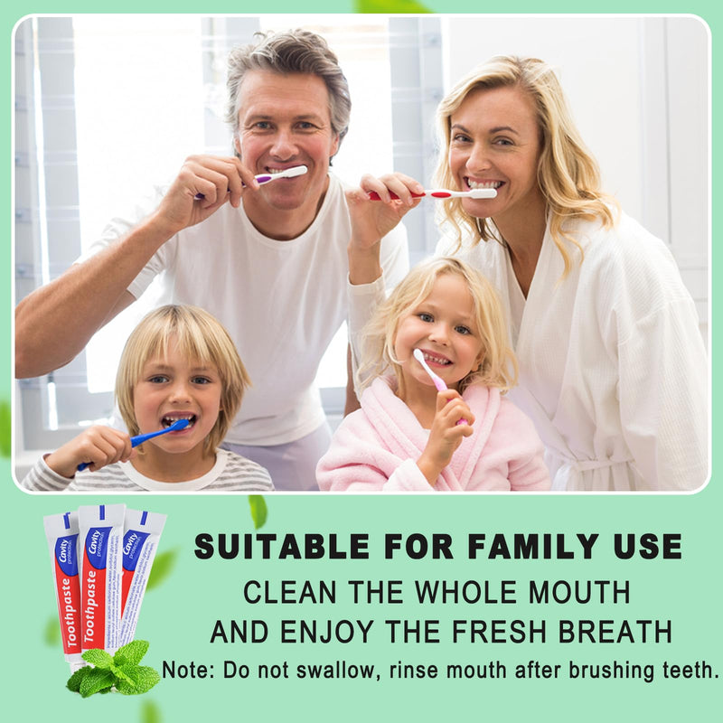 300 Tubes Bulk Travel Size Toothpaste, 0.176 oz Extra Small Mint Mini Disposable Toothpaste for Hotel, Guests, Homeless, Charity 300