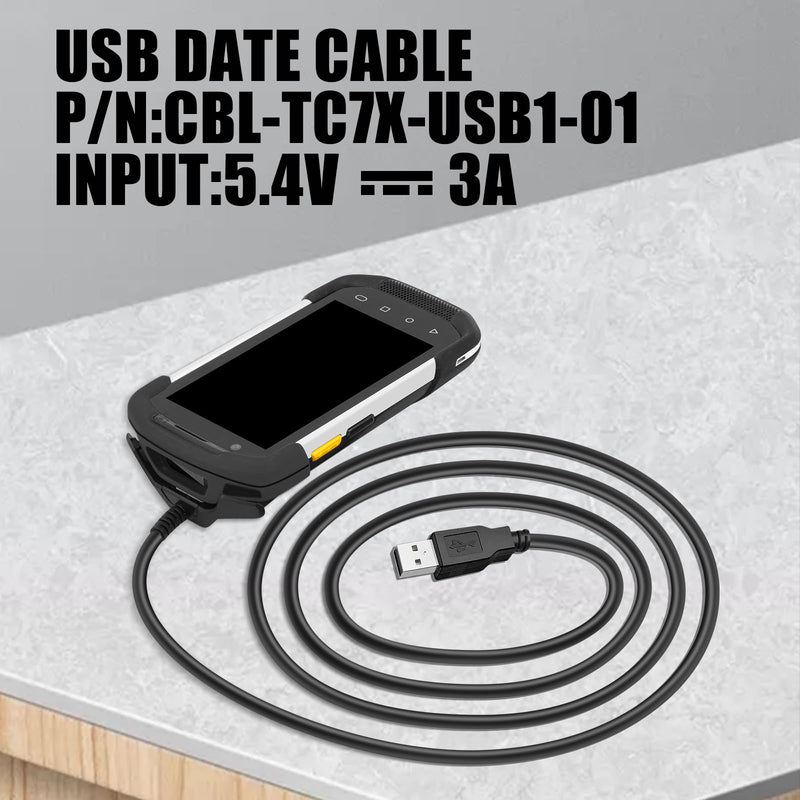 Sicimly TC77 USB Charger Cable for Zebra TC77 TC70 TC72 TC75 TC75X TC70X TC55 TC720L TC75EK TC75AH TC75GK TC700H TC700K TC77HL,CBL-TC7X-USB1-01;Scanner,Data Transfer 1pcs