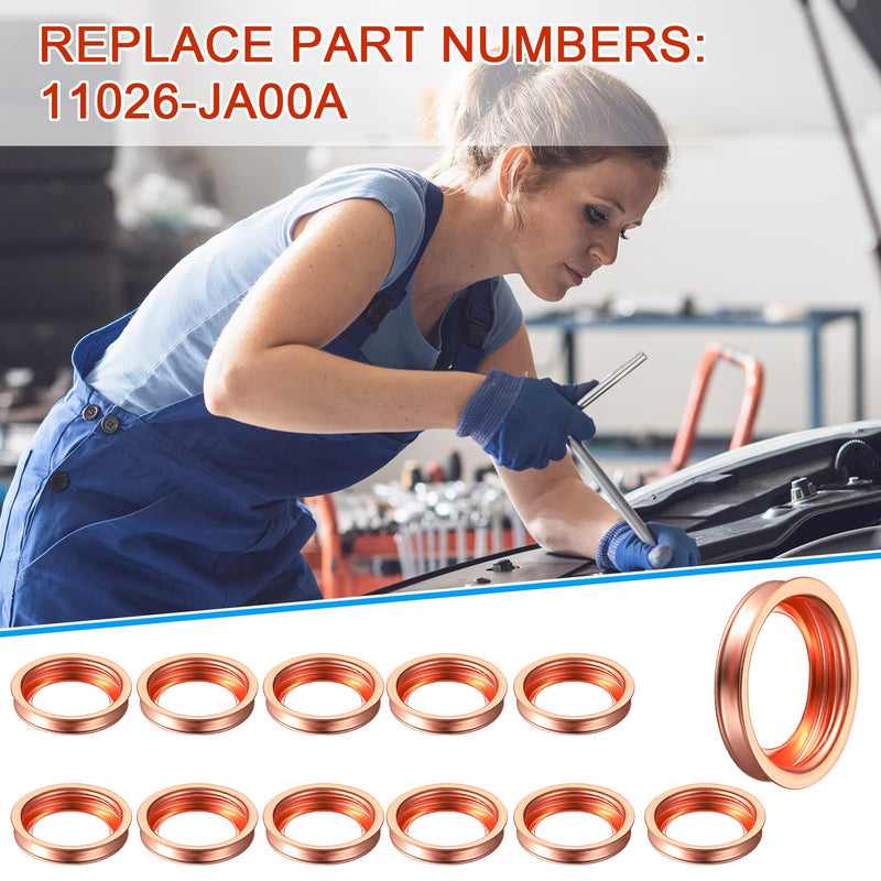 Mudder 50 Pieces Nissan Drain Plug Gasket 12mm Oil Drain Plug Gasket Aluminum Engine Oil Crush Washers Compatible with Infiniti Part 11026-ja00a
