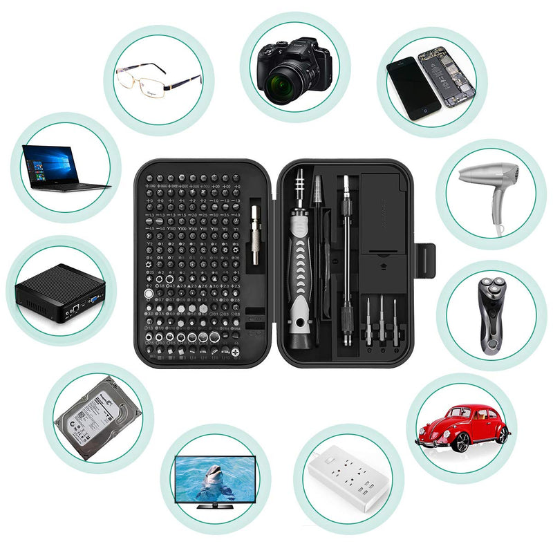 ORIA Precision Screwdriver Set, 130 in 1 Magnetic Screwdriver Kit with 120 Screwdriver Bits(117 PCS 28mm, 3 PCS 35mm), Repair Tool Kit for Smart Phone, Household Appliances Black