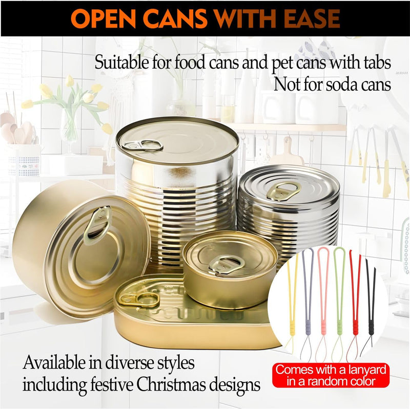 Pull Tab Opener for Food Cans Fridge Magnets Tab Openers for Seniors Cute Cat Dog Food Can Opener Tool for Long Nails Arthritis Sore Hands Dog
